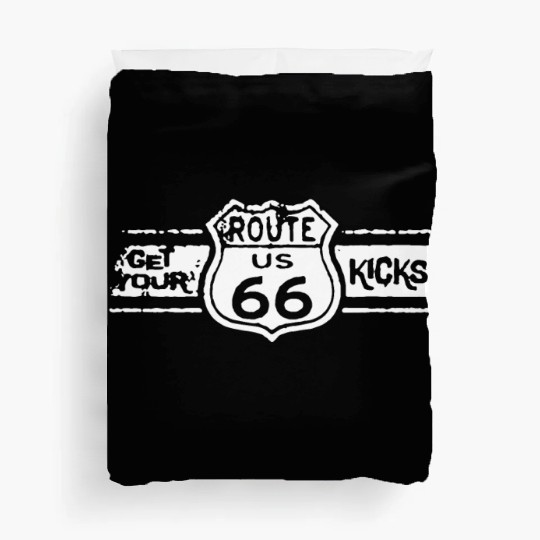 Get Your Kicks Route 66 Mechanics Work Classic Car Duvet Covers