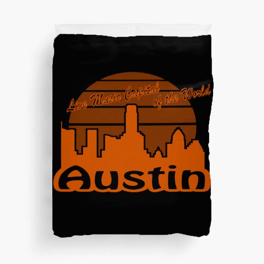 Austin Texas burnt orange Duvet Covers