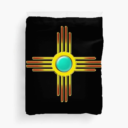 Zia Sun, Zia Pueblo, New Mexico, Sun Symbol, DD 1 Duvet Covers