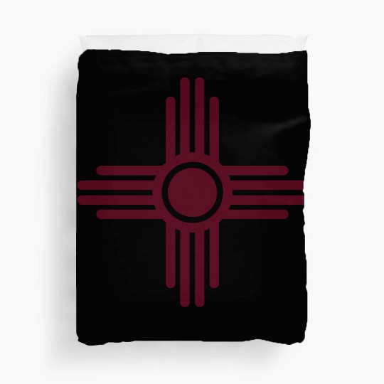 Zia Sun, Zia Pueblo, New Mexico, Sun Symbol, SVG, Duvet Covers