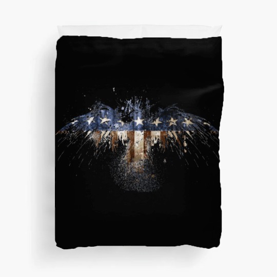 Bald Eagle US Flag Duvet Covers