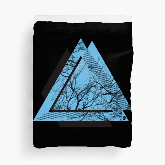 AD triangle black Duvet Covers