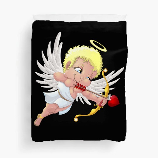 cupid with a halo Duvet Covers