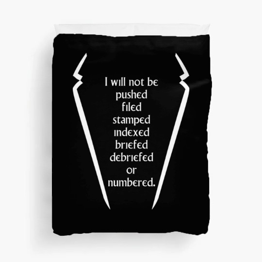 I Will Not ... - The Prisoner | Robot Plunger Duvet Covers