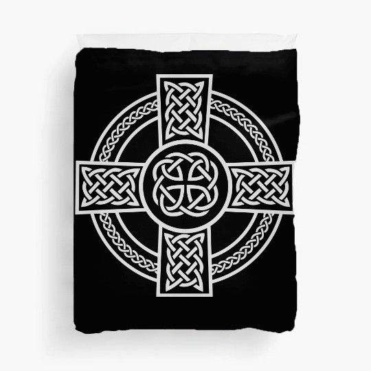 Celtic Cross Ireland Intricate Knotwork Design Duvet Covers