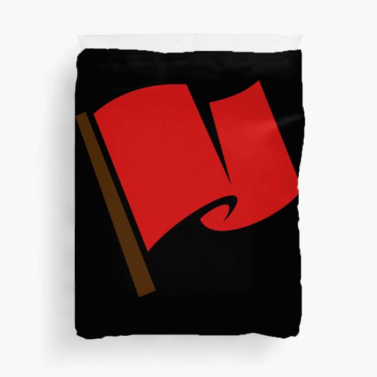 Waving Red Flag Duvet Covers