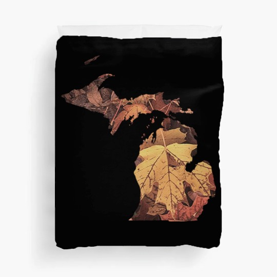 Michigan Autumn Fall Leaves Duvet Covers