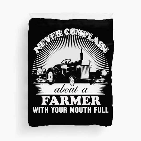 Farmer piglet farmer farmers union no farmers n Duvet Covers