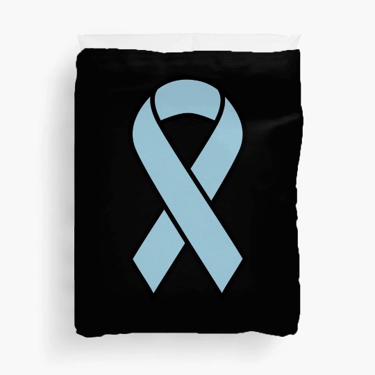 Light Blue Prostate Cancer Ribbon Duvet Covers