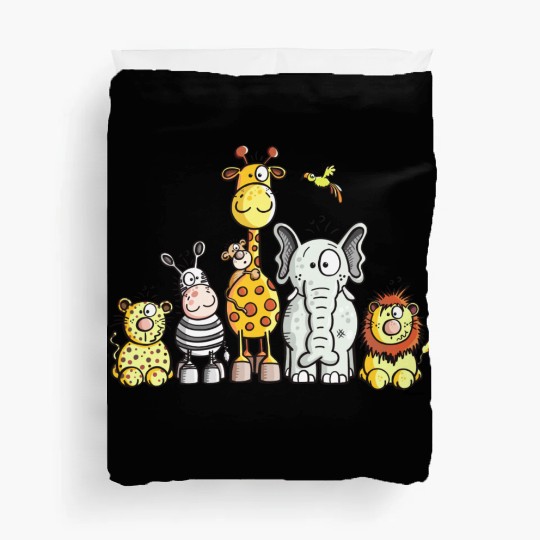 Happy African Animal Team Duvet Covers
