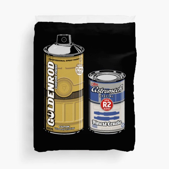 Funny Star Wars r2d2 and c3p0 parody Duvet Covers