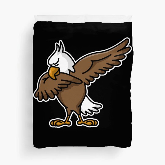 Dabbing dab proud American Eagle coat of arms Duvet Covers