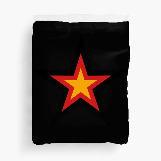 star 3 colors germany nation black red gold flag d Duvet Covers