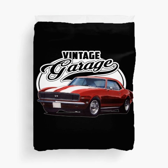 Vintage Camaro Garage Duvet Covers