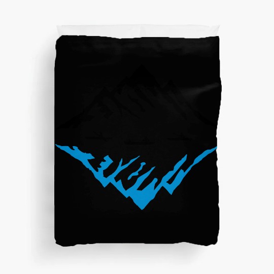 Canoe & Mountains, Reflection Duvet Covers