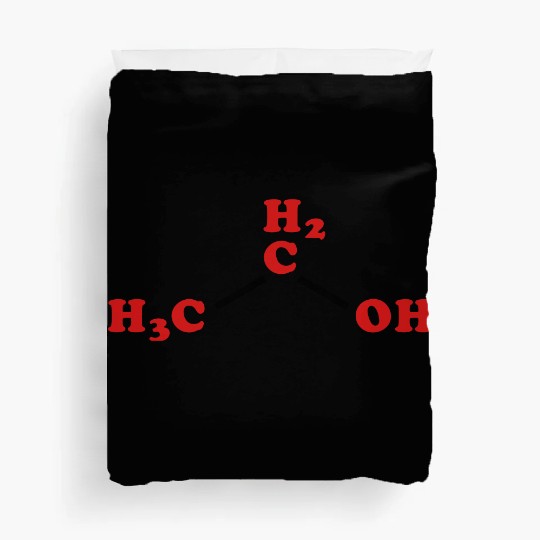 Alcohol Ethanol Molecular Chemical Formula Duvet Covers