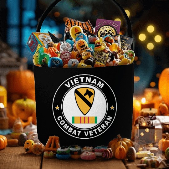 1st Cavalry Division Vietnam Combat Veteran Fabric Baskets