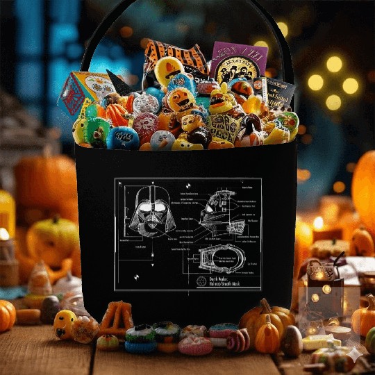 darth vader star wars blueprint Fabric Baskets