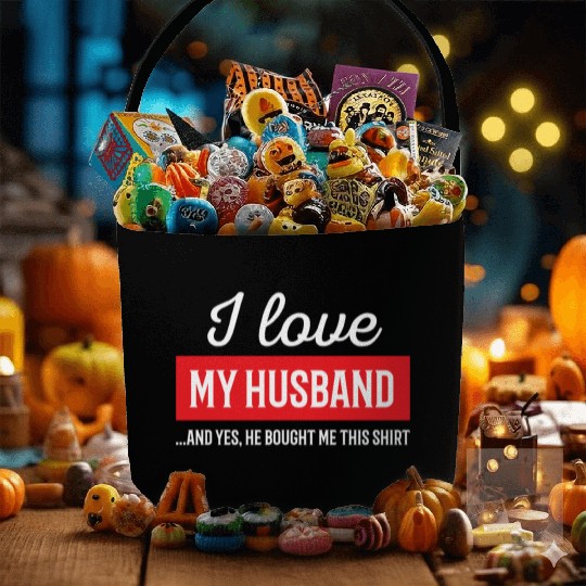 I Love My Husband Fabric Baskets