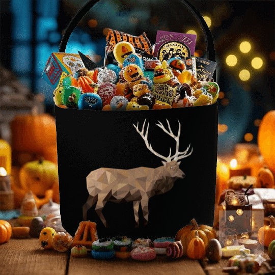 Low Poly Elk Fabric Baskets