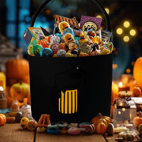 beer with a graduation hat or mortarboard Fabric Baskets