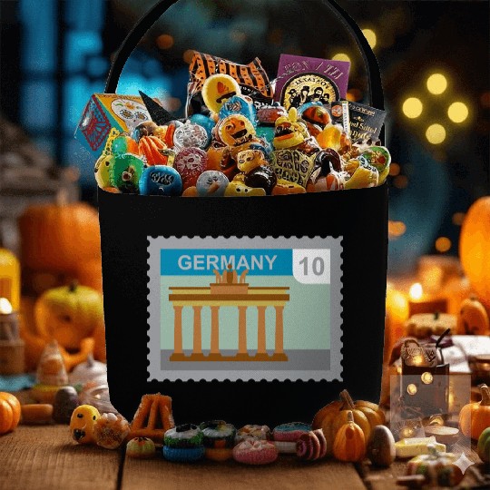 germany mail stamp Fabric Baskets