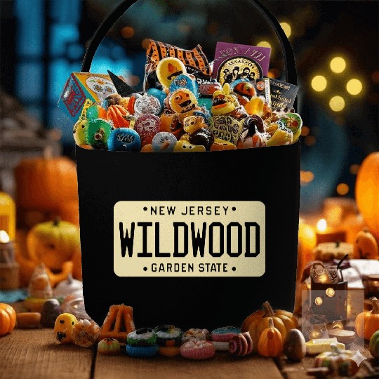 Wildwood New Jersey License Plate Fabric Baskets