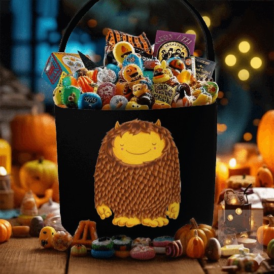 Friendly Brown Monster Fabric Baskets