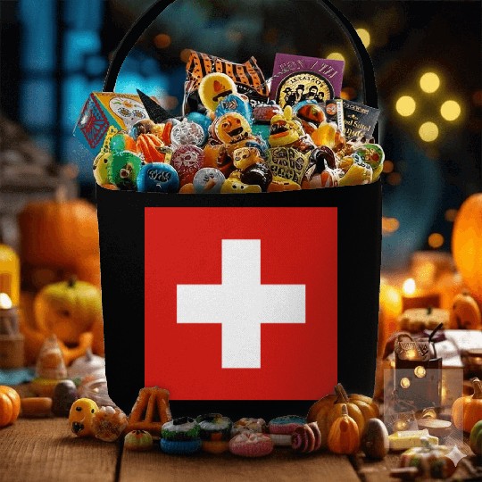 flag switzerland Fabric Baskets