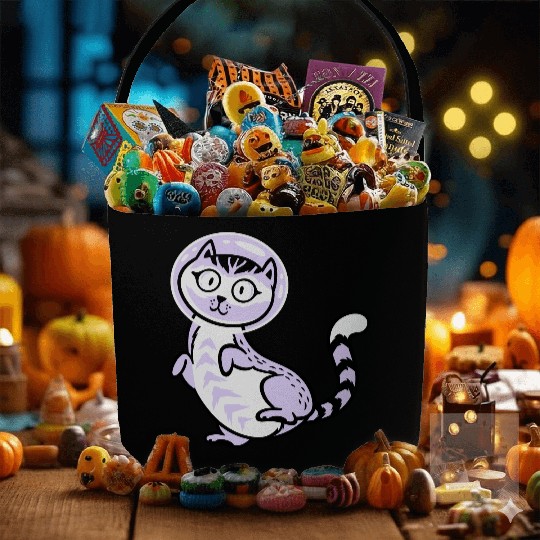 Space cat Fabric Baskets