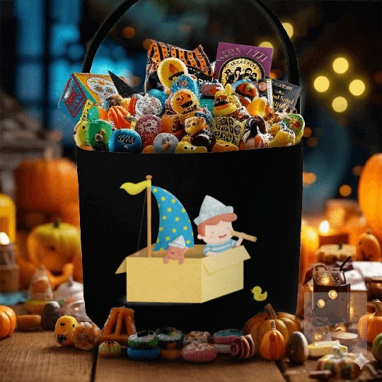 Cute Sailor Boy in Box Fabric Baskets