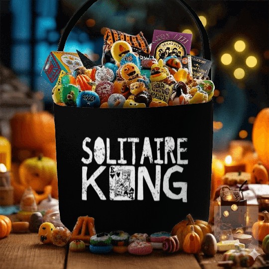 Solitaire King Card Games Fun Fabric Baskets