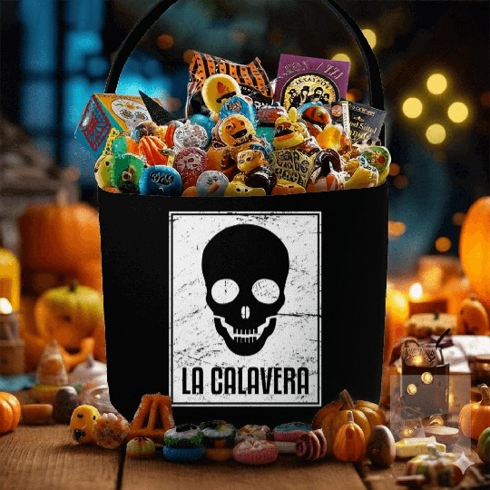 La Calavera | Loteria Mexican Tarot Card Fabric Baskets