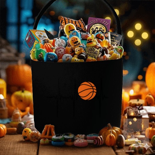 Heart Beat Basketball Fabric Baskets