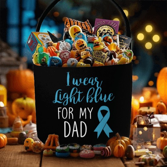 I Wear Light Blue For Dad Fabric Baskets Prostate Cancer