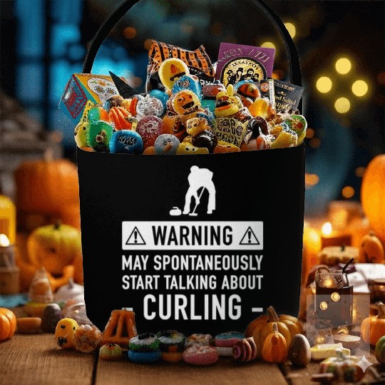 Movie - funny curling for men or women Fabric Baskets