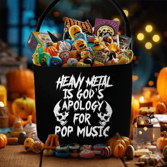 heavy metal is god s apolpgy for pop music Fabric Baskets