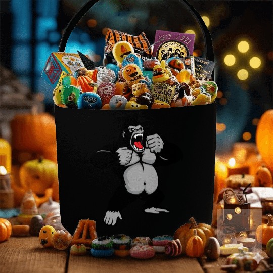 Gorilla Standing, Gorilla Face, Monkey, Ape, Fabric Baskets