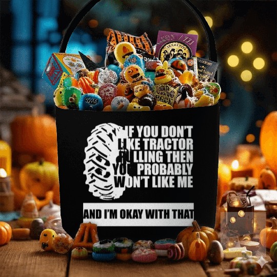 Tractor Pulling Farm Lover Fabric Baskets