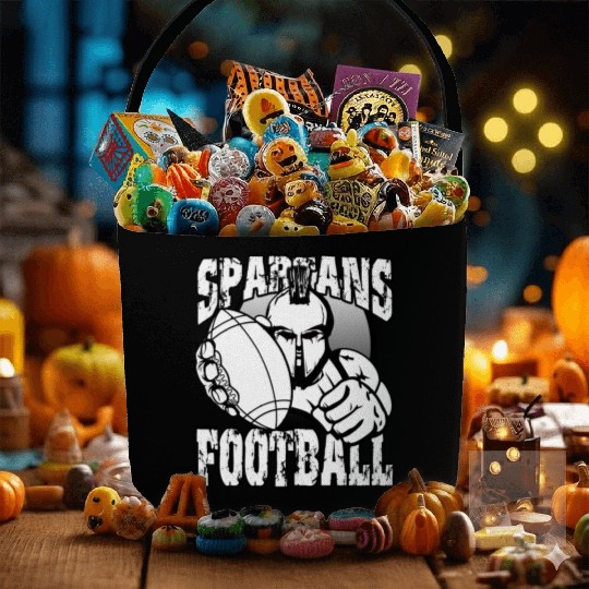 Spartans Football Homecoming Sports School Pride Fabric Baskets
