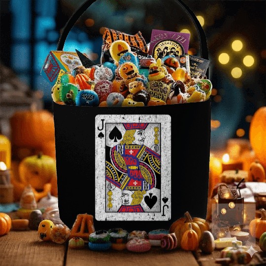 jack of spades playing card Fabric Baskets
