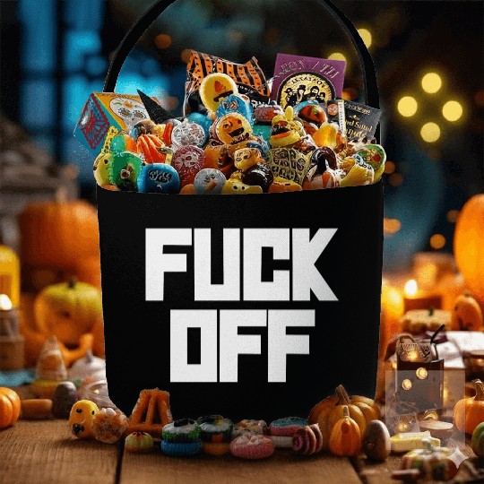 fuck off please Fabric Baskets