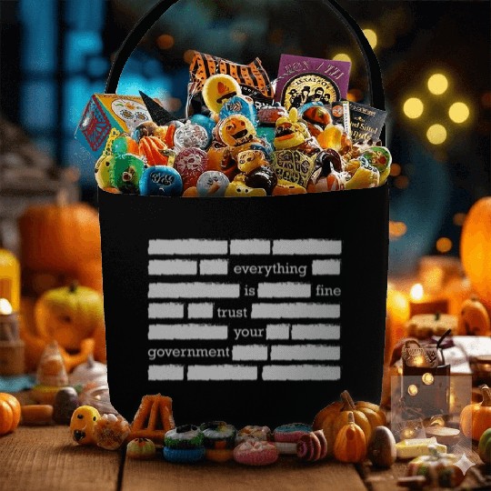 conspiracy theory trust your government funny gift Fabric Baskets