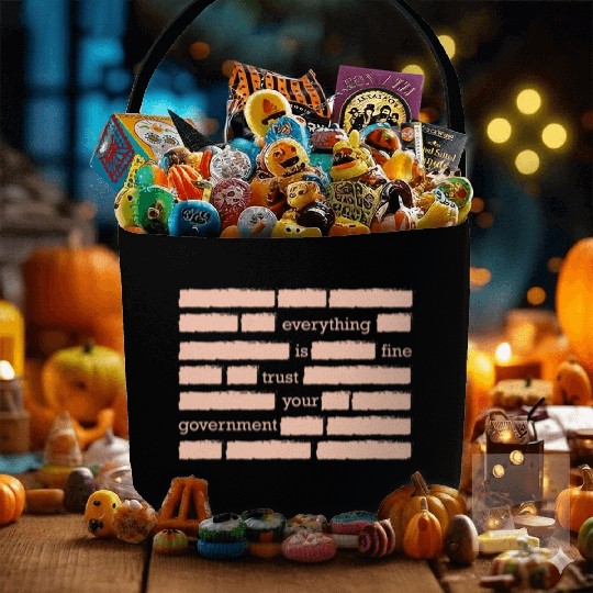 conspiracy theory trust your government funny gift Fabric Baskets