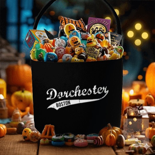 Dorchester Boston Massachusetts Vintage Look Fabric Baskets