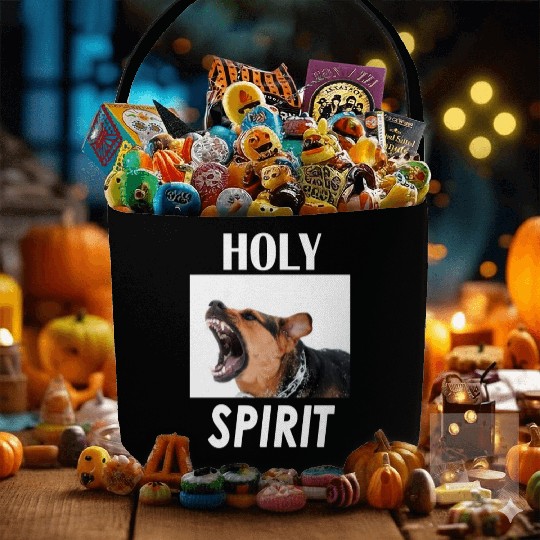Holy Spirit dog barking Fabric Baskets