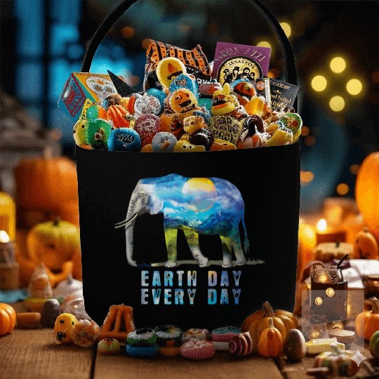 Elephant Earth Day Every Day Fabric Baskets Earth Day