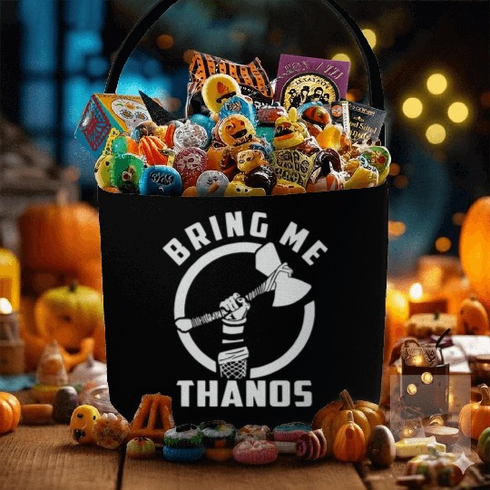 bring me Thanos stormbreaker black and white Fabric Baskets