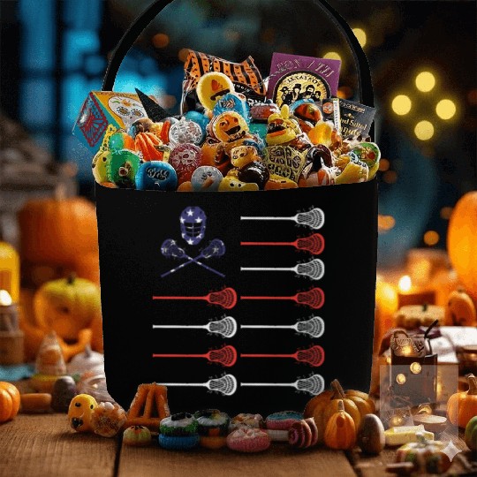 Lacrosse Fabric Baskets American Flag Lax Helmet And Sticks