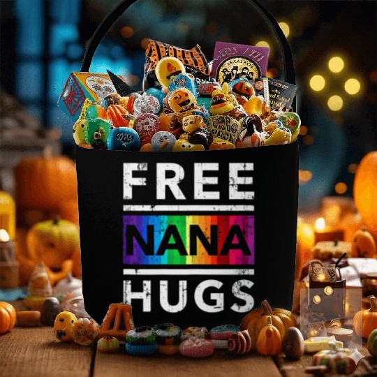 Womens Free Nana Hug LGBT Pride Month Grandma Nana Fabric Baskets